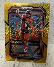 Lamar Jackson 2023 Prizm Draft Picks Gold Shimmer /15 Ravens Cardinals