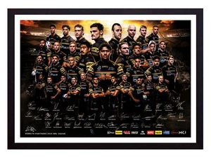 Framed 2025 Penrith Panthers NRL Rugby League Football Poster - 62cm x 44.5cm - Picture 1 of 4