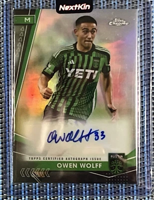 2024 TOPPS CHROME MLS OWEN WOLFF AUTOGRAPH #CA-OW SSP INSERT AUTO - Image 1 of 2