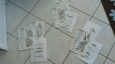 Lot Rare De 9 Patrons De Couture Pour Poupée Modes Et Travaux Originaux De 1996 - PORT GRATUIT