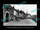 OLD POSTCARD SIZE PHOTO WISBECH CAMBRIDGESHIRE ENGLAND THE NENE QUAY c1950