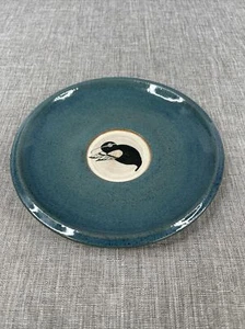 Vintage Art Pottery - Hummingbird Plate 7" - signed Campbell '95 - Picture 1 of 6