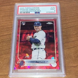 2022 Topps Chrome Spencer Torkelson Red Sapphire Refractor RC /5 Graded PSA 9 MT - Picture 1 of 4