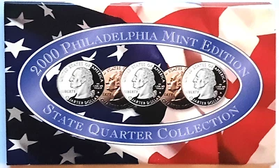 2000 Philadelphia Mint 5-Coin State Quarter BU Set w/ COA - Image 1 of 4