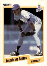 1990 Fleer #105 Luis De Los Santos - Kansas City Royals