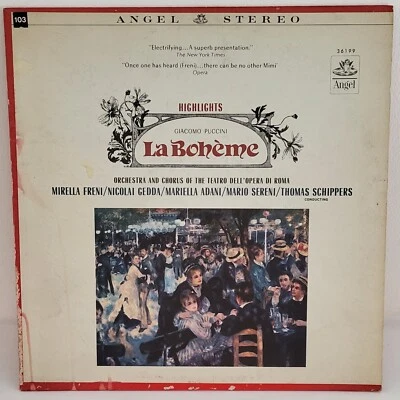Puccini La Boheme Highlights Vinyl LP Angel Records Stereo 36199 33RPM Booklet - Image 1 of 4