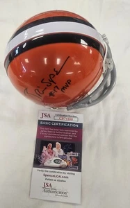 Brian Sipe Signed Mini Helmet Inscribed MVP JSA - Picture 1 of 1