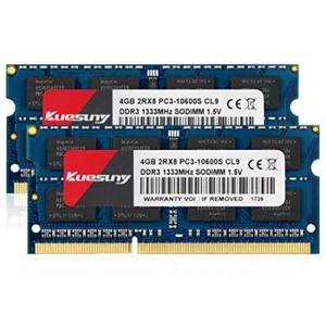 Kuesuny 8Go Kit (2x4Go) DDR3 Ram 1333MHz PC3-10600S Unbuffered Non-ECC 1.5V CL9
