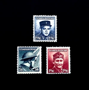 CZECHOSLOVAKIA Stamp Lot - 1945 WWII Military Allied Forces Soldiers MVLH r75 - Picture 1 of 2