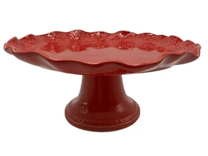 Mixcer S.A. Red Pedestal Cake Plate/Stand made in Portugal Serveware Kitchen - Picture 1 of 13