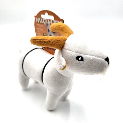 Juguete para perro de felpa flotante chirriante de 7" Tuffy Mighty Jr Goat 7" Foto 1 de 4