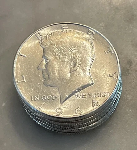 [Lot of 5] - 1964 Kennedy Half Dollar - 90% Silver - Choose How Many Lots of 5! Cover