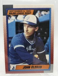 1990 Topps 1989 Debut John Olerud Rookie Baseball Card #89 Mint Blue Jays - Picture 1 of 2