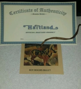 Official license Bullet  Roy Rogers dog Hartland Hang Tag  - Picture 1 of 2