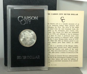 Dólar de plata Morgan Carson City 1884-CC Estados Unidos $1 sin circular GSA con caja y certificado de autenticidad - Imagen 1 de 10