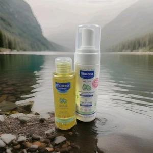Mustela Shampooing Mousse Foam Shampoo Cradle Cap & Baby Oil avocado - Picture 1 of 7