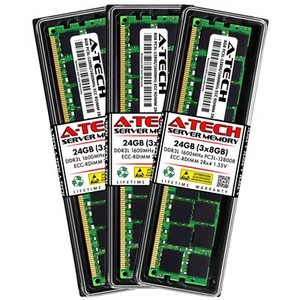 24GB 3x 8GB PC3L-12800R RDIMM Dell PowerEdge M520 M620 R420 R520 R820 Memory RAM - Picture 1 of 5
