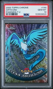 PSA 10 Articuno 144 2000 Topps Chrome Foil TV Animation  Pokemon Card - Picture 1 of 2