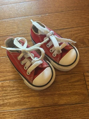 Zapatos Converse Infantil Bebé Talla 2 Rojo Lona All Star Zapatillas bajas con cordones Foto 1 de 4