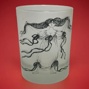 RARE Vintage Edward Gorey Metropolitan Opera "The Mad Scene" Frosted Rocks Glass - Picture 1 of 7