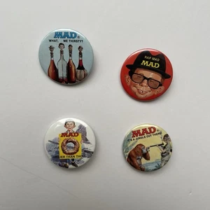 Lotto di 4 spille da rivista pazza vintage - Alfred E. Neuman - circa 1 1/2" - Foto 1 di 11