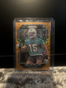 Panini Prizm 2021 - Rookie Jaelan Phillips #377 Orange Disco Prizm (RC) - Imagen 1 de 2