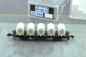 Marklin 82366 DB Flat Car w/ Dormunder Union Beer Containers  Z Scale - Picture 1 of 5