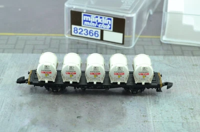 Marklin 82366 DB Flat Car w/ Dormunder Union Beer Containers  Z Scale - Image 1 of 4