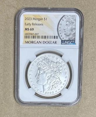 2023 $1 Morgan Dollar NGC MS69 Early Releases  - Image 1 of 2