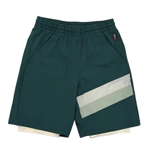 Wilson Boys L Shorts Athletic Evergreen Green Drawstring Waist Lined - Picture 1 of 7