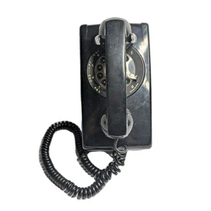 Klingelanlage Drehtelefon Wandmontage schwarz Vintage (siehe Beschreibung) - Bild 1 von 6