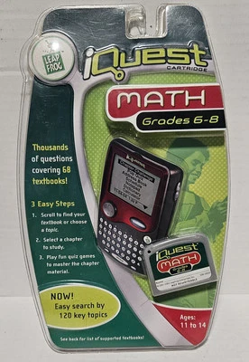 LEAP FROG iQUEST  MATH Cartridge Grades 6-8 Thousands of Questions - Image 1 of 4