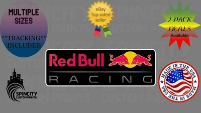 RED BULL RACING Logo Vinilo Ventana Calcomanía Laptop Parachoques Adhesivo Varios Tamaños NUEVO Foto 1 de 4