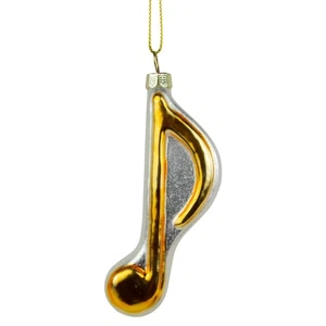 Northlight 3.5" Royal Symphony Oro Blanco Decimosexta Nota Adorno de Navidad - Imagen 1 de 5