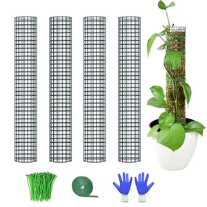 2/4/6 Pack Metal Moss Pole 40/24/15 Moss Poles for Plants Monstera Stackabl - Picture 1 of 6