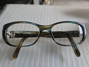 Tiffany & Co TF2076B 8124 Eyeglasses Glasses Brown Blue Ocean with Crystals - Picture 1 of 11