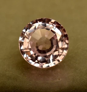Lab Grown Pink Morganite 8.80 Ct Certified Round Cut Loose Gemstone For Ring - Picture 1 of 5