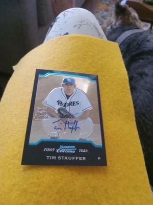 2004 Bowman Chrome. RC Tim Stauffer Auto SD Padres, #341. - Image 1 of 2