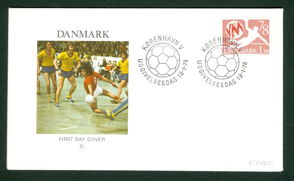 Denmark. 1978 FDC Cachet Sport World Cup. Team Handball. Game: Sweden-Denmark - Image 1 of 1
