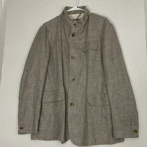 Corneliani Jacket NWOT Linen & Wool, Lined, Pockets, Beige, 52R EU, 42R US - Picture 1 of 10