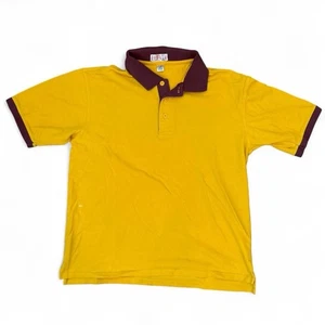 Vintage BAW Athletic Yellow Ringer Polo Shirt Men’s Medium Casual Preppy 90s Vintage - Bild 1 von 5