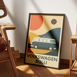 Volkswagen Bulli Poster A3 – Retro Art Design | Hochwertiger Plakat - Bild 1 von 4