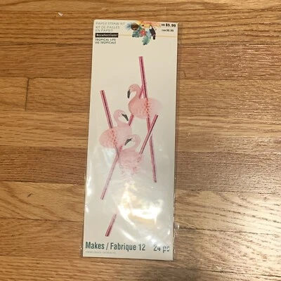 Pajitas de papel flamenco decoraciones pajitas decorativas para mesa de fiesta 24 piezas Foto 1 de 2