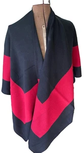Top it off Stylish Red and Black Knit Wrap - Picture 1 of 9