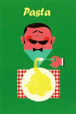 Pasta de espagueti Italia Italia Italiana Comida Mundial De Colección Arte Pared - PÓSTER 20x30 Foto 1 de 4