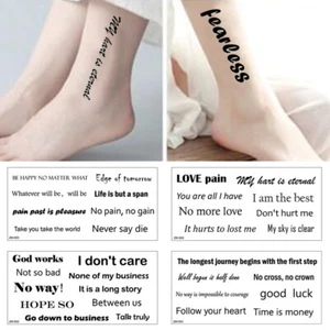 Temporary Tattoo Stickers Waterproof Long-lasting English Alphabet Sa Æ - Picture 1 of 20