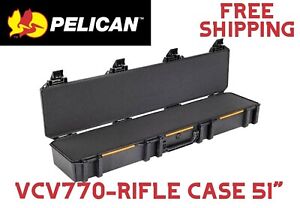 New Crushproof Dustproof Weatherproof Pelican Vault V770 Single Rifle Case Black