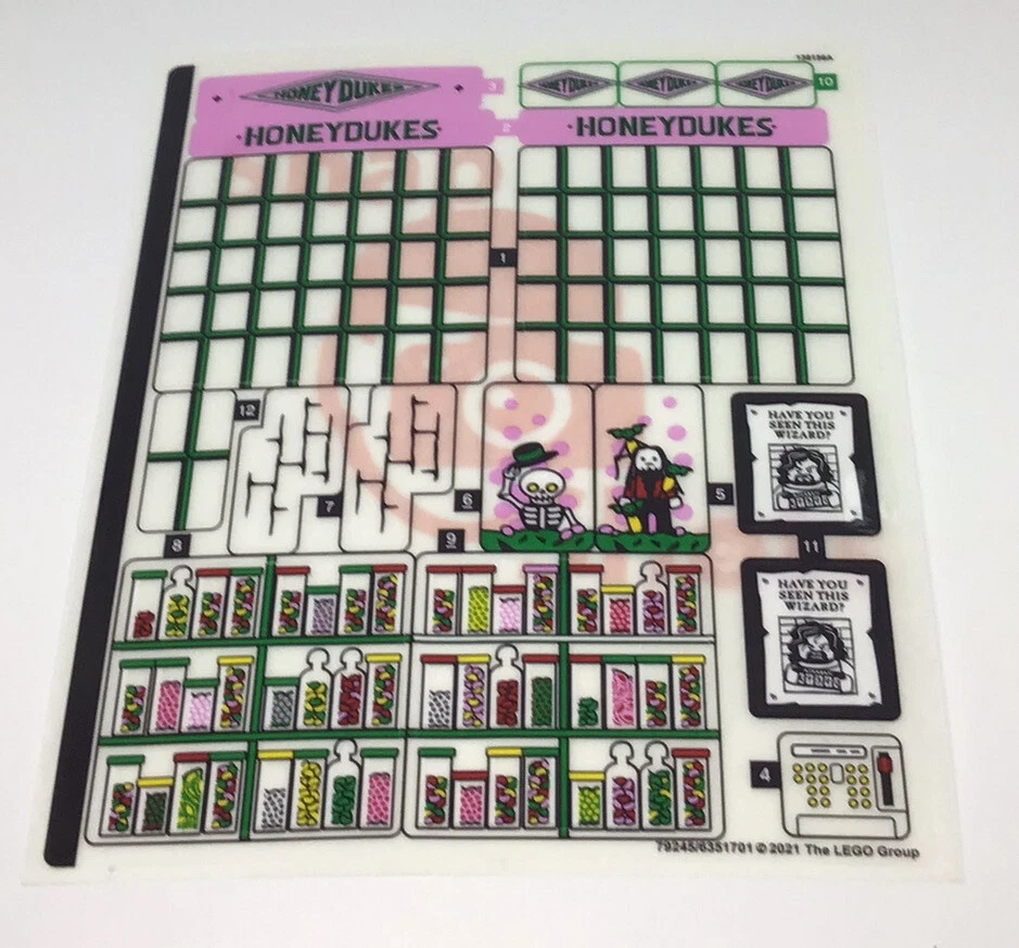 Lego 76388 Sticker Sheet #1 Harry potter Hogs Meade village - Image 1 of 1