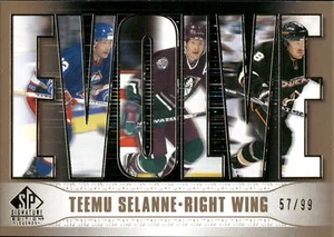 Teemu Selanne / 2020 Upper Deck SP Signature Legends Evolve Gold 57/99 #E-18 - Picture 1 of 2