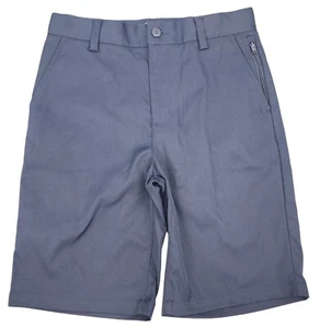 Boy's Lands' End Navy Blue Stretch Uniform Chino Shorts 12 Adjustable Waist Stay - Picture 1 of 5